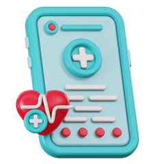 Health Phone 3D Illustration