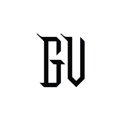GV monogram logo design letter text name symbol monochrome logotype alphabet character simple logo