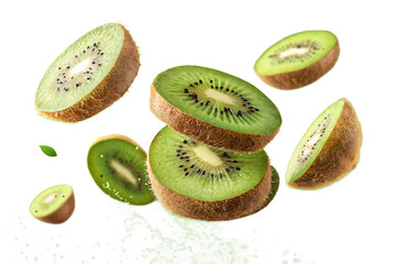 Fototapeta premium kiwi fruit on white background