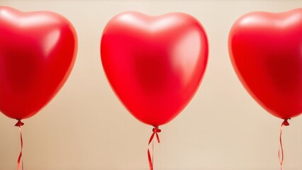 red heart balloons