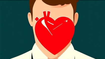 man with heart