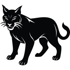 Bobcat vector shilhouette single Icon 