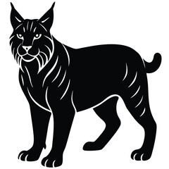 Bobcat vector shilhouette single Icon 