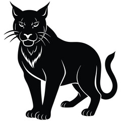 Bobcat vector shilhouette single Icon 