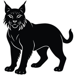 Bobcat vector shilhouette single Icon 