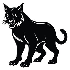 Bobcat vector shilhouette single Icon 