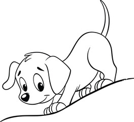 Cute cartoon fox coloring page for kids