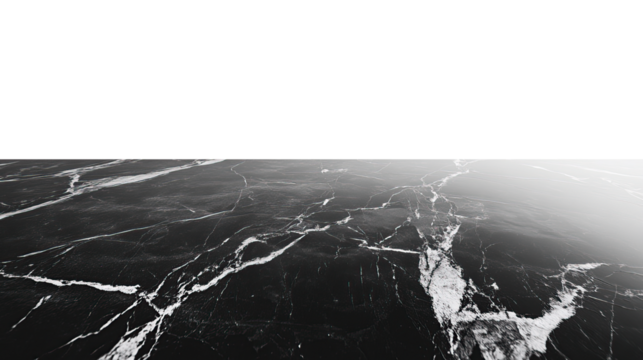 marble table going into perspective with transparent background