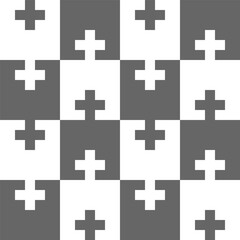 Abstract geometric seamless pattern. Minimalist geometrical ornament, puzzle design. Vector illustration.