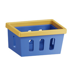 Clothes Basket 3D Illustration