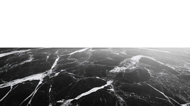 marble table going into perspective with transparent background