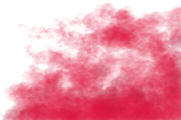 Red Smoke Cloud Explosion PNG on Transparent Background