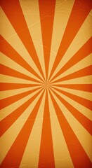Sunburst effect with orange rays, aged and distressed appearance