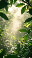 Fototapeta premium Serene Lush Greenery Bathed in Soft Diffused Light