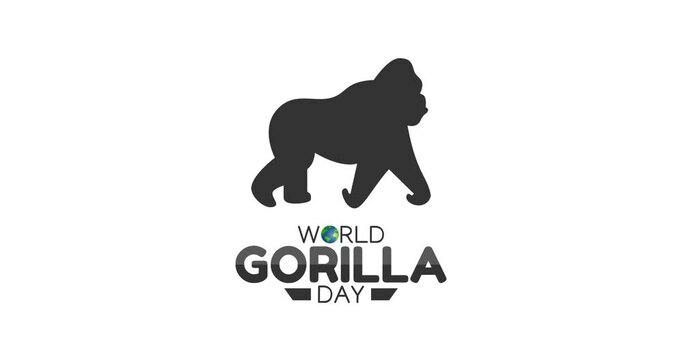 world gorilla day motion video, ideal for world gorilla day celebration