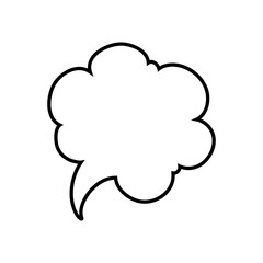 Speech bubble vector icon. Chat illustration sign. Message symbol. Text bubble logo.
