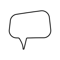 Speech bubble vector icon. Chat illustration sign. Message symbol. Text bubble logo.