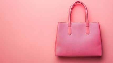 Pink Tote Bag on Pink Background