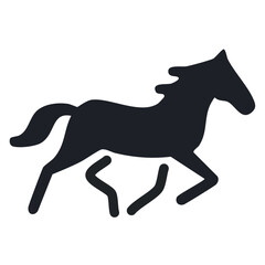 Fototapeta premium Vector Stylish Horse Silhouette in Motion with a Simple Shape and Stark Contrast for Graphic Art and Branding