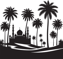 Islamic Art Silhouette Vector Bundle
