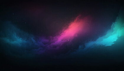 Fototapeta premium Dark Grainy Texture Background with Abstract Color Gradient, Glowing Banner Poster Header Cover Backdrop Design