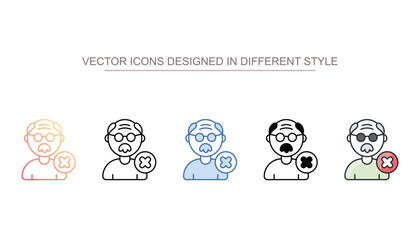 Blind icon design with white background stock illustration