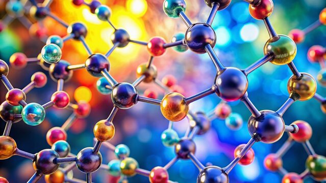 Aldohexose Molecular Structure: Biochemistry & Nutrition - Bokeh Background