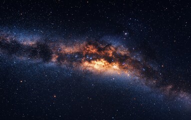 Fototapeta premium Stunning view of a vibrant galaxy filled with stars and cosmic dust in deep space during the night