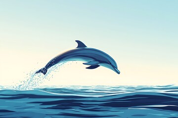 Obraz premium dolphin jumping out of water