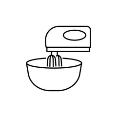 Cooking icon editable stroke: mixing
