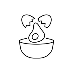 Cooking icon editable stroke: scrambled eggs