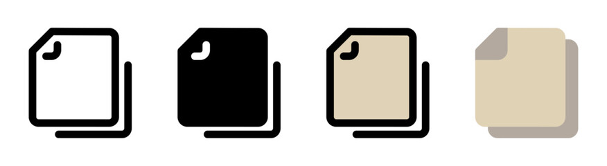 Modern paper icon with clean and minimalist design. Ideal for document, writing and educational applications.