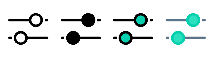 Modern equalizer icon with simple and elegant design. Ideal for music, audio and entertainment applications.