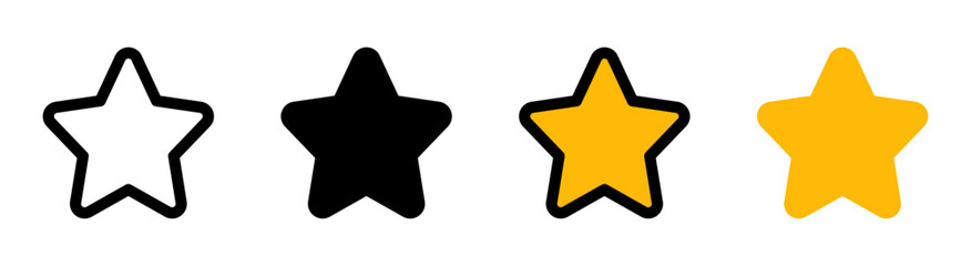 Modern star icon with simple and elegant design. Ideal for celebration, decoration and inspirational applications.