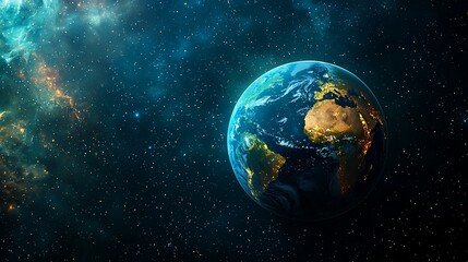 Obraz premium Earth seen from space, a celestial view
