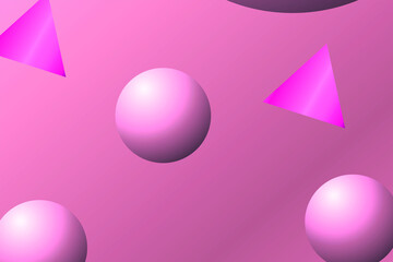 Bright abstract pattern with triangles and circles in bright spring colors