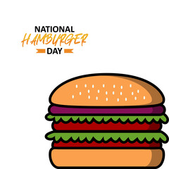 vector graphic of National Hamburger Day ideal for National Hamburger Day celebration