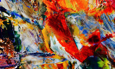 Abstract art background . Hand painting artwork on canvas .