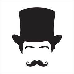 Mustache black silhouette
