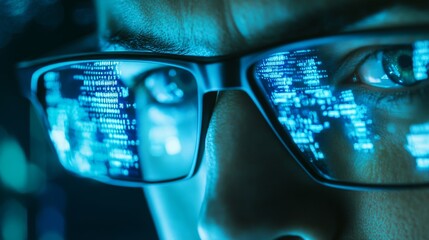 A cybersecurity expert analyzing network threats, dark control room with multiple screens displaying cyber defense metrics, Cyberpunk style