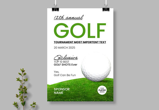 Modern Golf Sports Magazine Cover Template