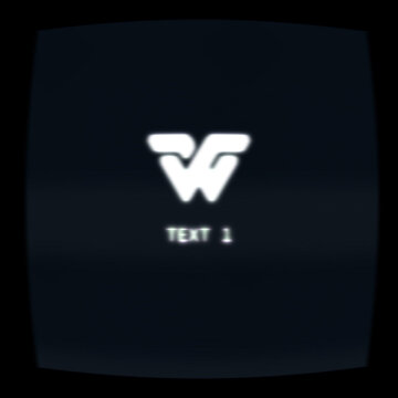 Retro CRT 1984 Square Logo Reveal 178