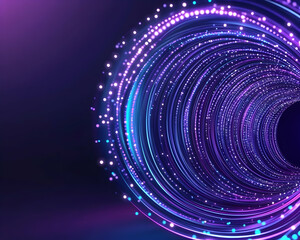 Abstract swirling tunnel of light