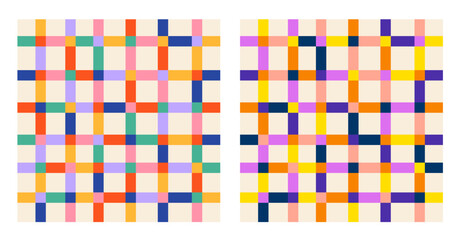 Abstract seamless pattern with color line. Vector