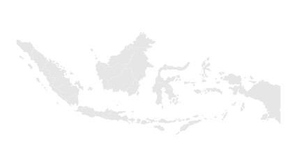 Indonesian map white minimalis