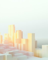 Fototapeta premium AI Business Hub Art with Pastel Area Charts for Cozy Design