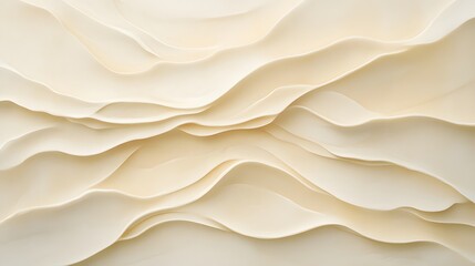 Obraz premium Soft beige fabric draping elegantly, textured folds creating depth and warmth, perfect for fashion or interior design concepts.