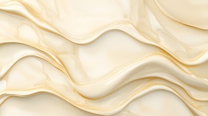 Obraz premium Soft beige fabric with gentle waves, elegant drapery for fashion design, background for text or branding purposes.