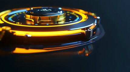 Futuristic Tech Device Closeup.