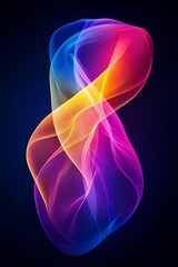 Naklejka premium Vibrant Spectrum Flow Abstract Energy of Modern Multimedia Content and Communication